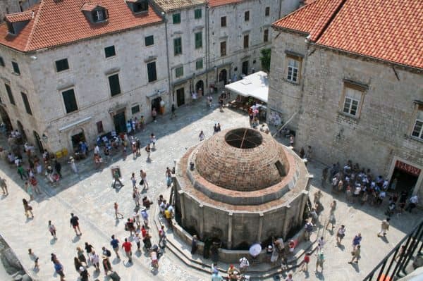Dubrovnik Photos - Onofrio's Fountain from above