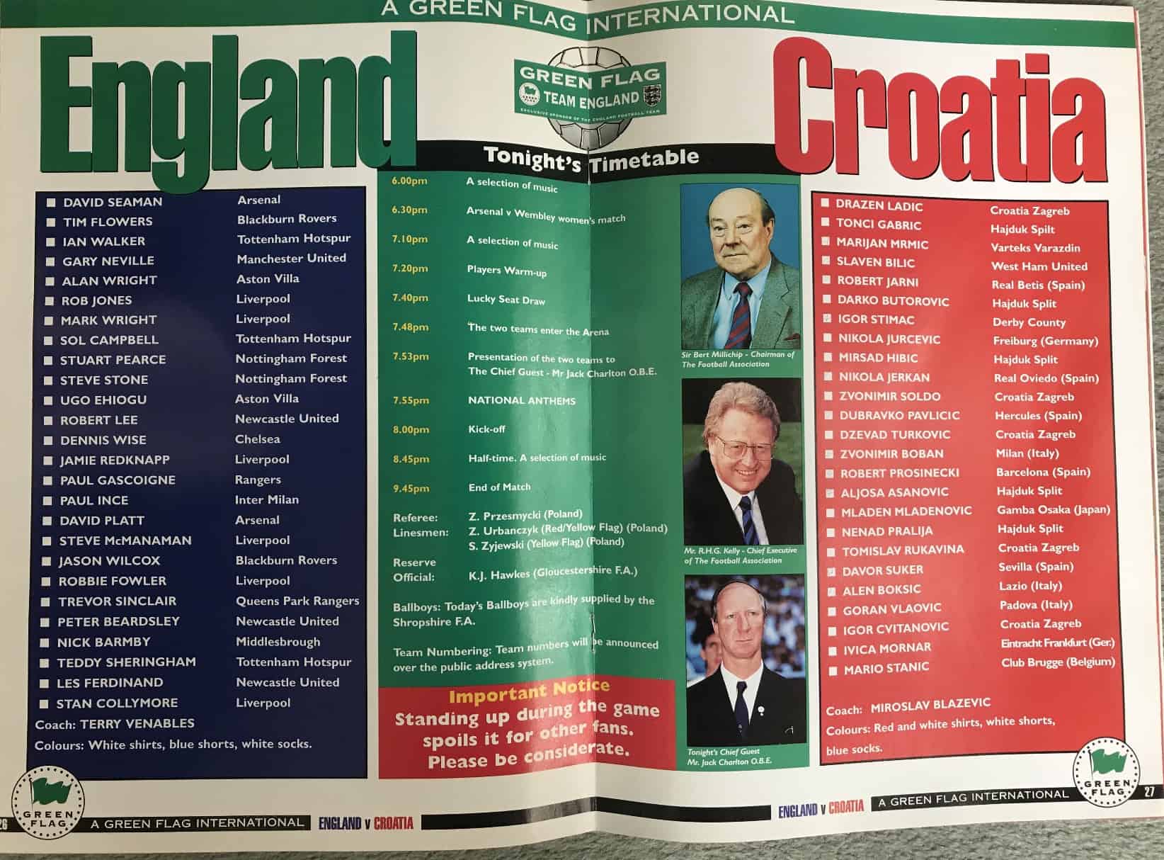 England v Croatia 1996