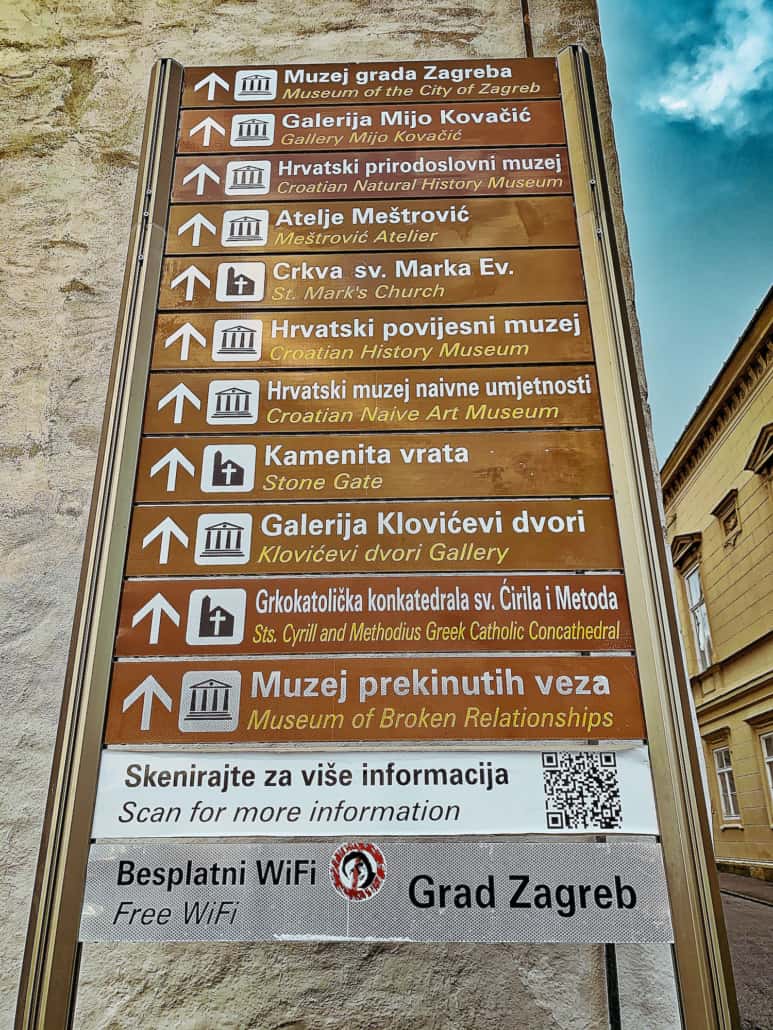 Zagreb Photos - Sightseeing signs