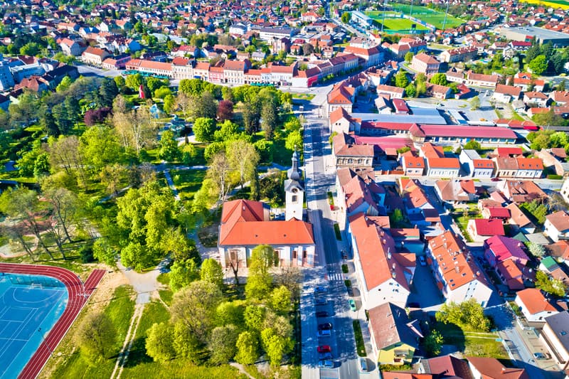 Koprivnica as seen from the air