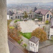 View from the watchtower of Ljubljana Castle