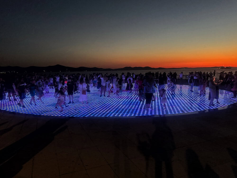 Greeting to the Sun, Zadar, at sunset