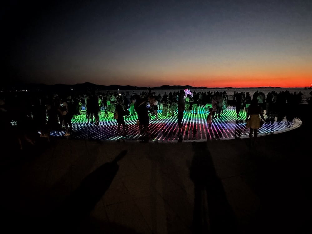 Greeting to the Sun, Zadar, at sunset