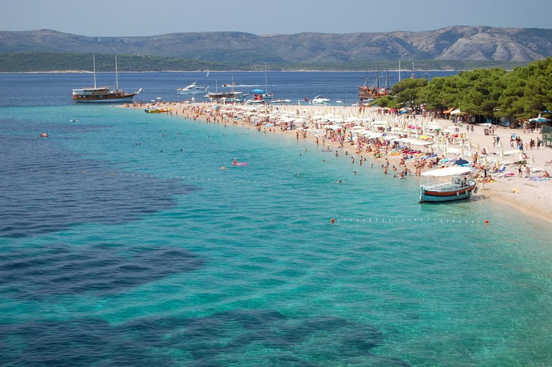 Zlatni Rat Beach, Bol, island of Brac in Croatia
