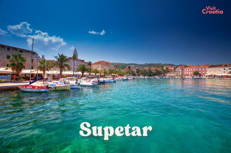 Supetar - the lovely harbourfront in the town