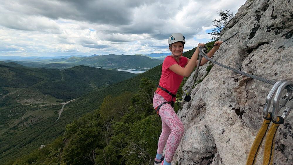 VIa Ferrata Bat in Dalmatia near the start