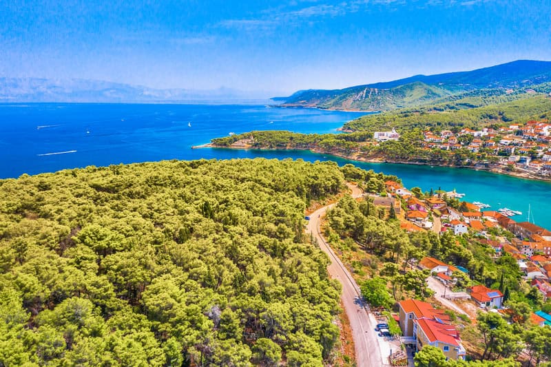 The beautiful forests surrounding Jelsa