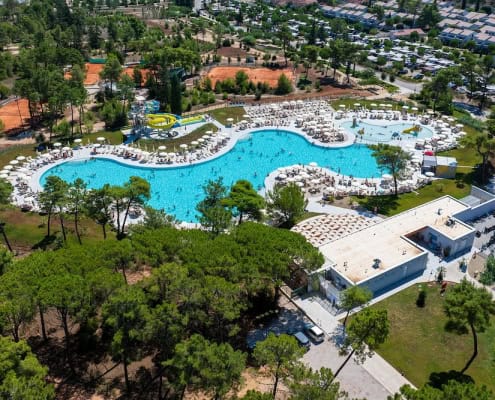 The pool area at Zaton Holiday Resort